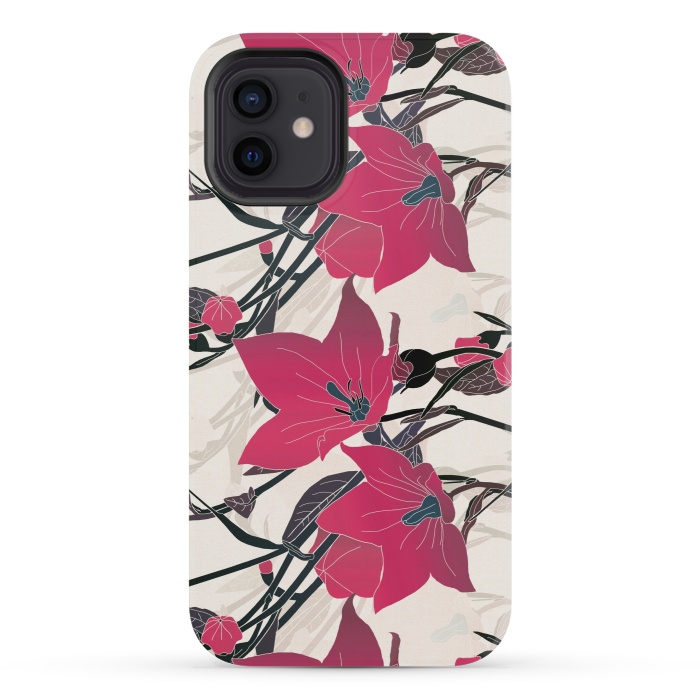 iPhone 12 mini StrongFit Red flowers 2 by Winston