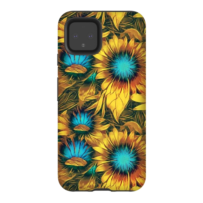 Pixel 4 StrongFit Sunflowers  by Winston