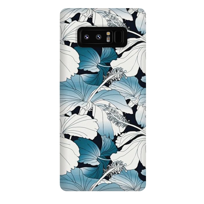 Galaxy Note 8 StrongFit White hibiscus  by Winston