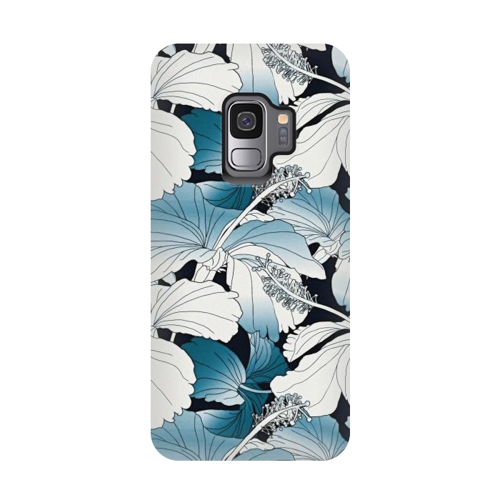 Galaxy S9 StrongFit White hibiscus  by Winston