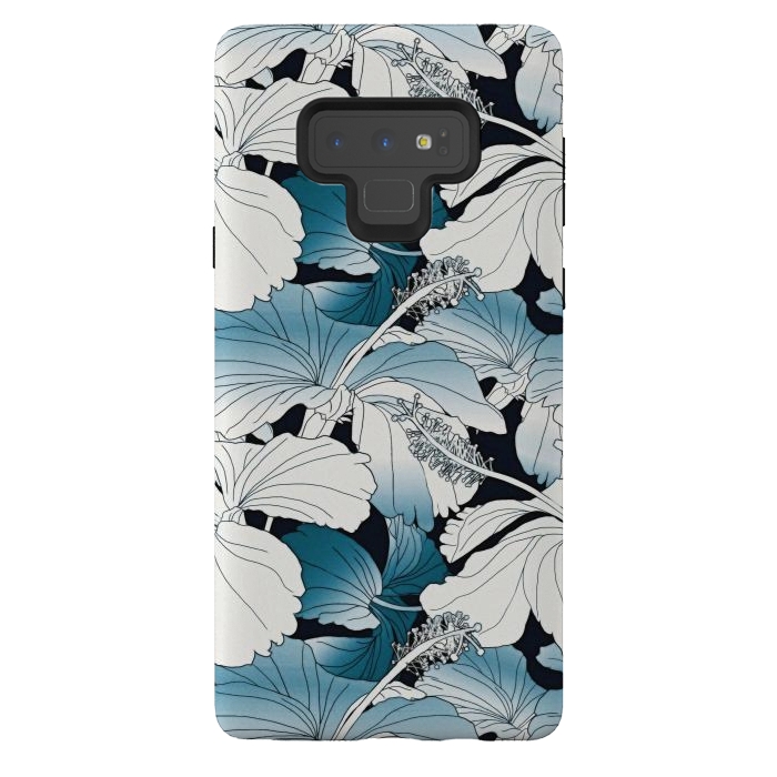 Galaxy Note 9 StrongFit White hibiscus  by Winston