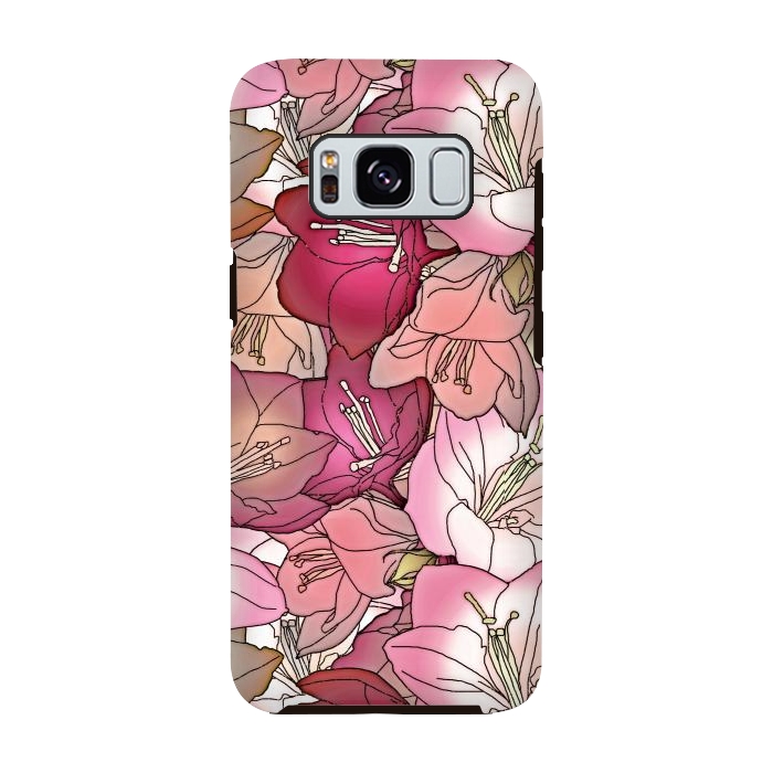Galaxy S8 StrongFit Pink flowers  by Winston