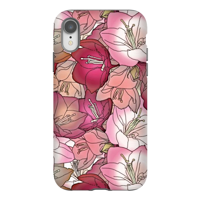 iPhone Xr StrongFit Pink flowers  by Winston