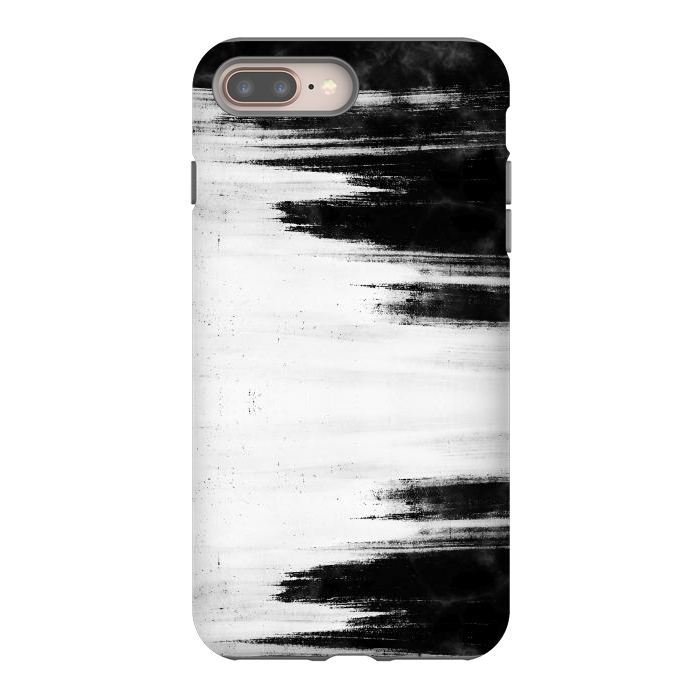 iPhone 7 plus StrongFit Black and white brushed marble by Oana 