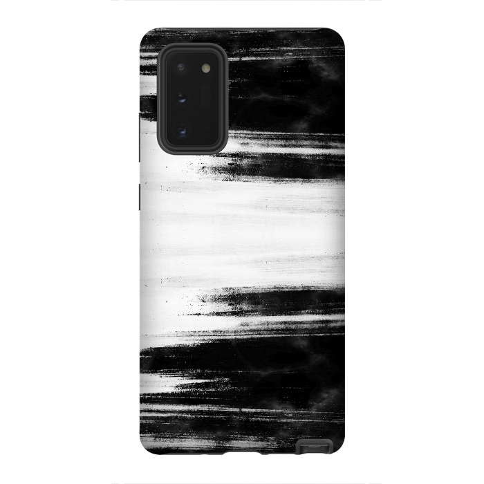 Galaxy Note 20 StrongFit Black and white brushed marble by Oana 