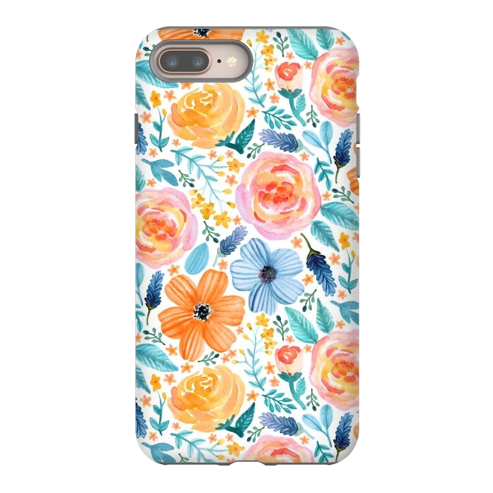 iPhone 8 plus StrongFit Bold Blooms by Tangerine-Tane