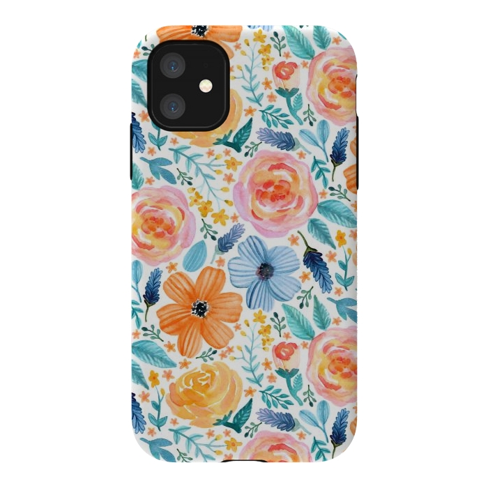 iPhone 11 StrongFit Bold Blooms by Tangerine-Tane