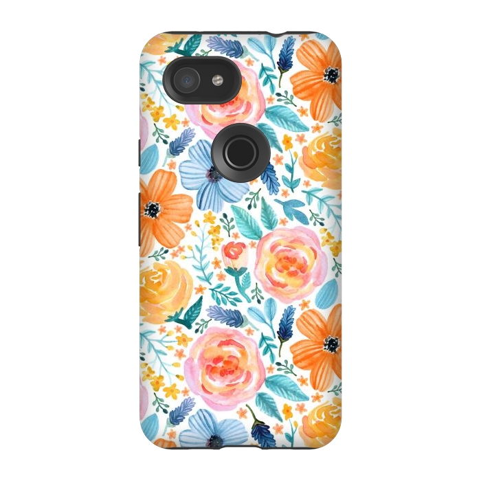 Pixel 3A StrongFit Bold Blooms by Tangerine-Tane