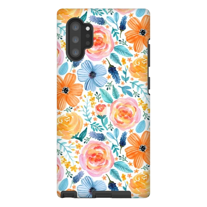 Galaxy Note 10 plus StrongFit Bold Blooms by Tangerine-Tane