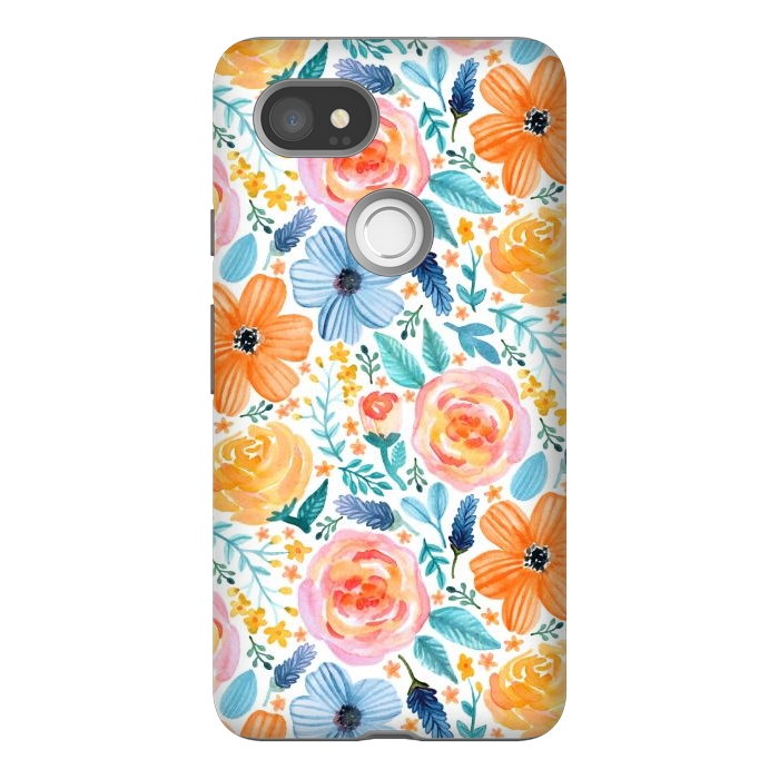 Pixel 2XL StrongFit Bold Blooms by Tangerine-Tane