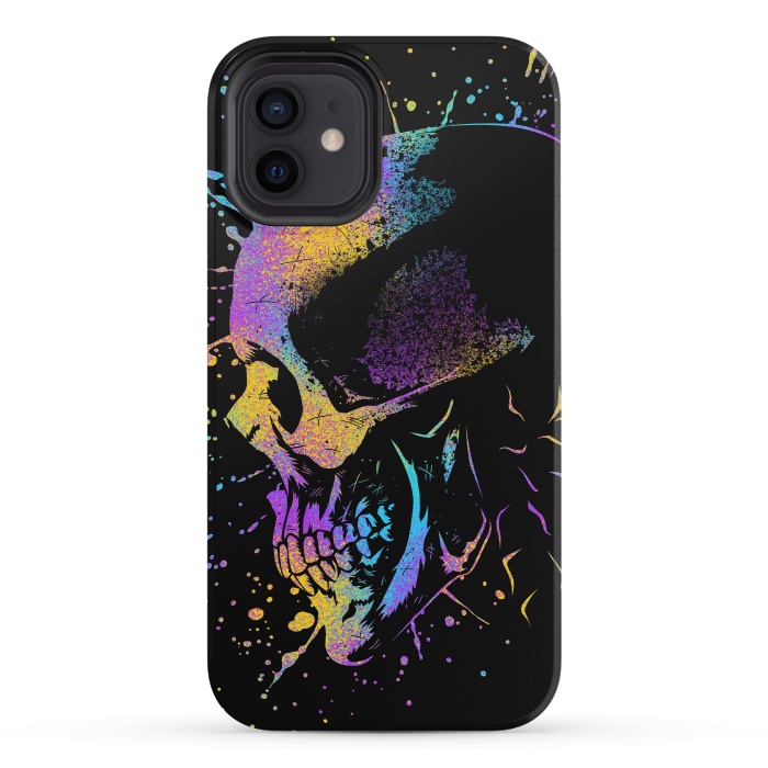iPhone 12 mini StrongFit Skull Colorful Artistic by Alberto