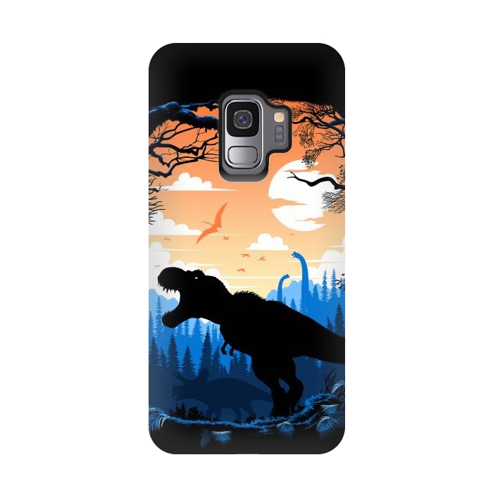 Galaxy S9 StrongFit Prehistoric sunset Rex by Alberto