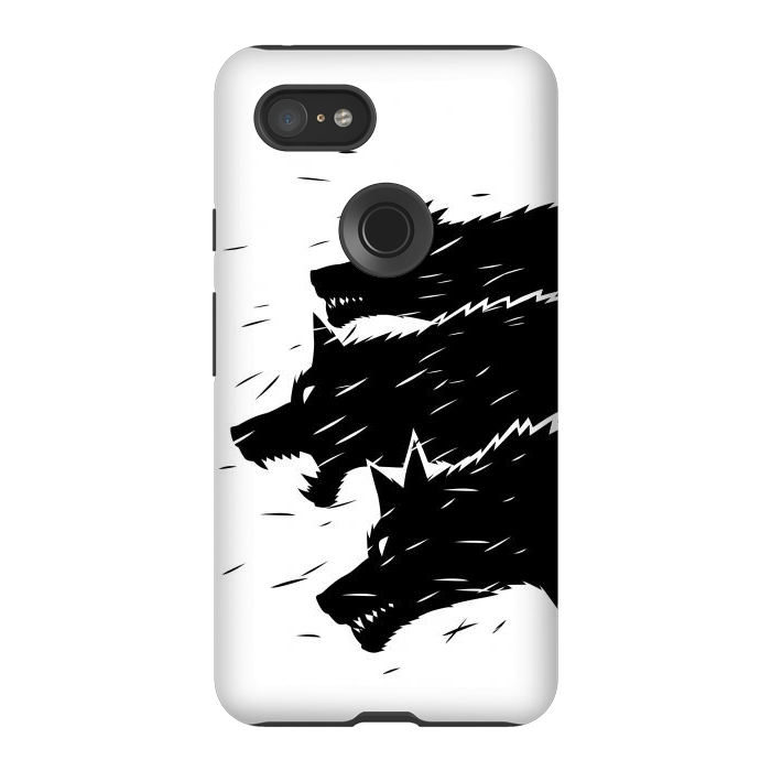 Pixel 3XL StrongFit Three Wolves by Alberto