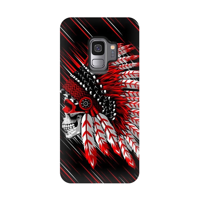 Galaxy S9 StrongFit Indian Skull by Alberto