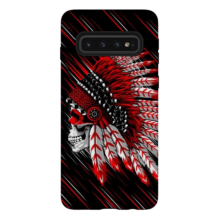 Galaxy S10 StrongFit Indian Skull by Alberto