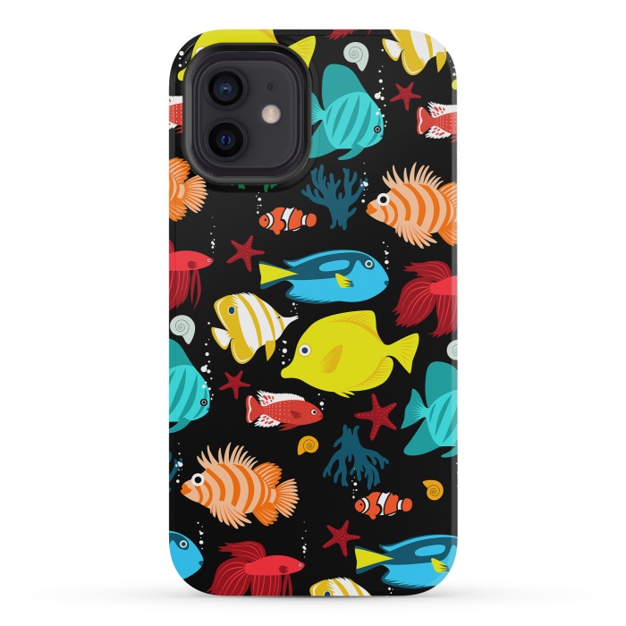 iPhone 12 mini StrongFit Tropical aquarium by Alberto