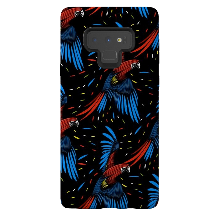 Galaxy Note 9 StrongFit Tribal Macaw by Alberto