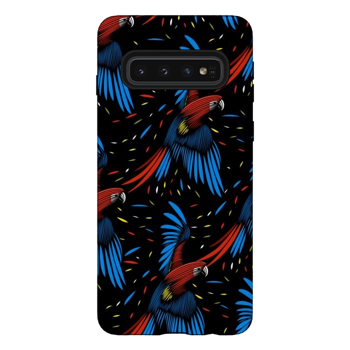 Galaxy S10 StrongFit Tribal Macaw by Alberto