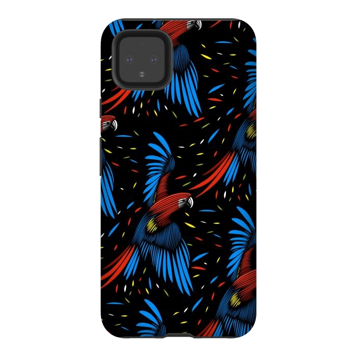 Pixel 4XL StrongFit Tribal Macaw by Alberto