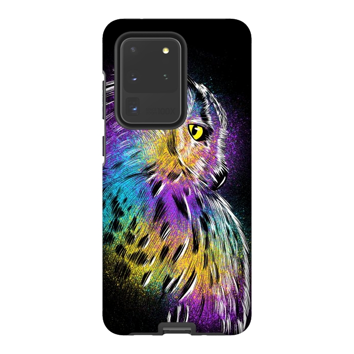 Galaxy S20 Ultra StrongFit Sketch Owl Colorful by Alberto