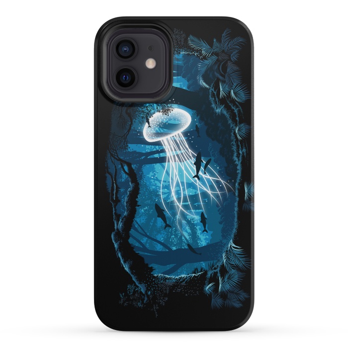 iPhone 12 mini StrongFit Jelly Fish Forest by Alberto