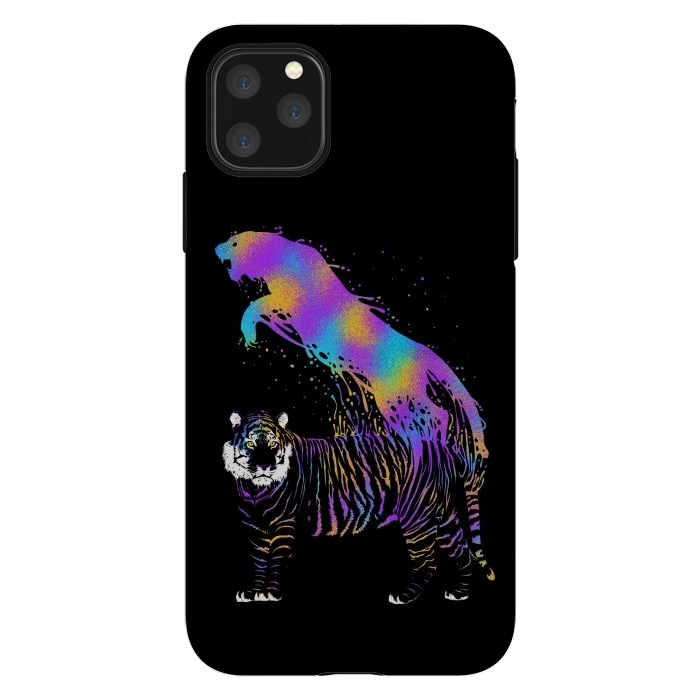 iPhone 11 Pro Max StrongFit Tiger ink colorful by Alberto