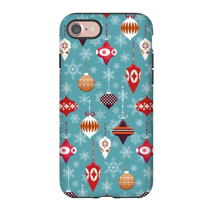 iPhone 7 StrongFit Colorful decorated Christmas ornaments by Oana 