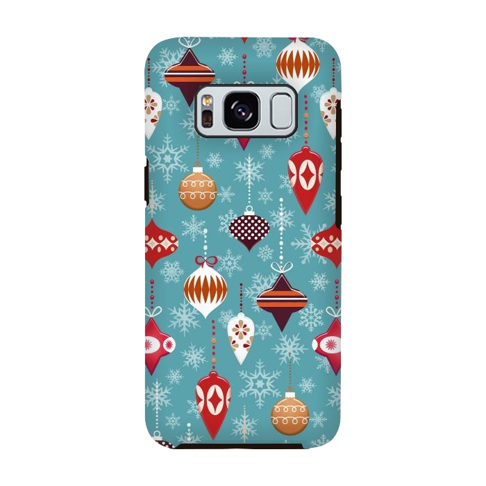 Galaxy S8 StrongFit Colorful decorated Christmas ornaments by Oana 