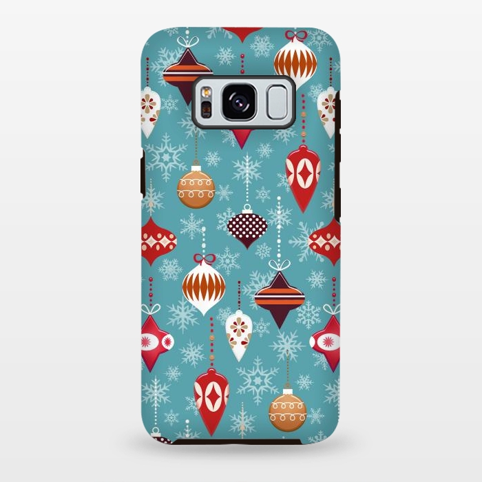 Galaxy S8 plus StrongFit Colorful decorated Christmas ornaments by Oana 