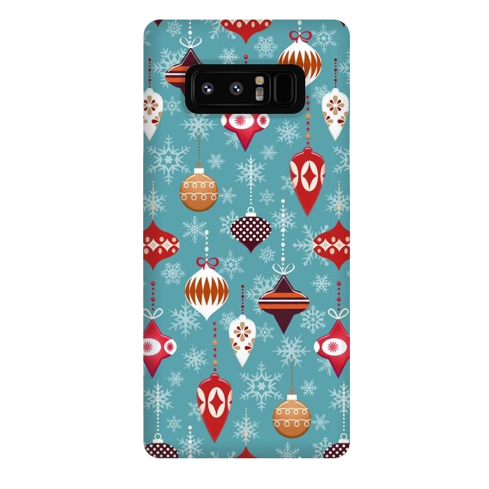 Galaxy Note 8 StrongFit Colorful decorated Christmas ornaments by Oana 