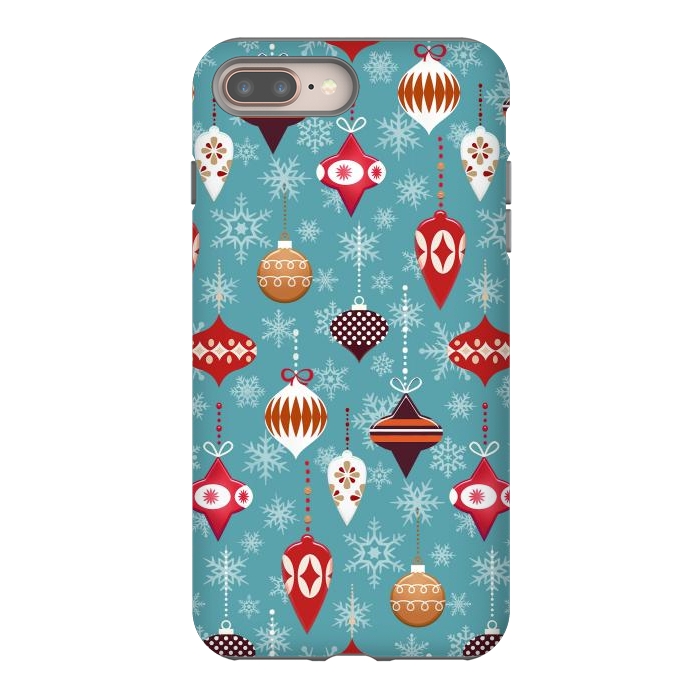 iPhone 8 plus StrongFit Colorful decorated Christmas ornaments by Oana 