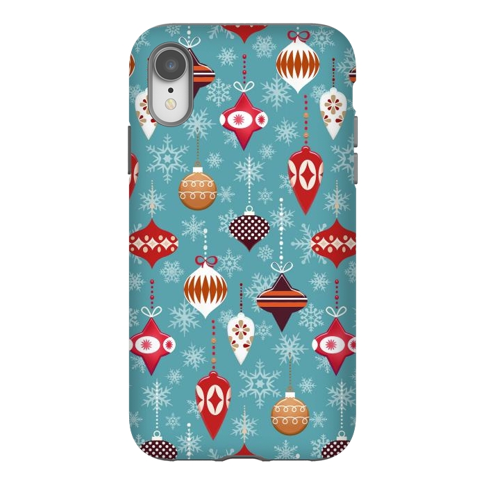 iPhone Xr StrongFit Colorful decorated Christmas ornaments by Oana 