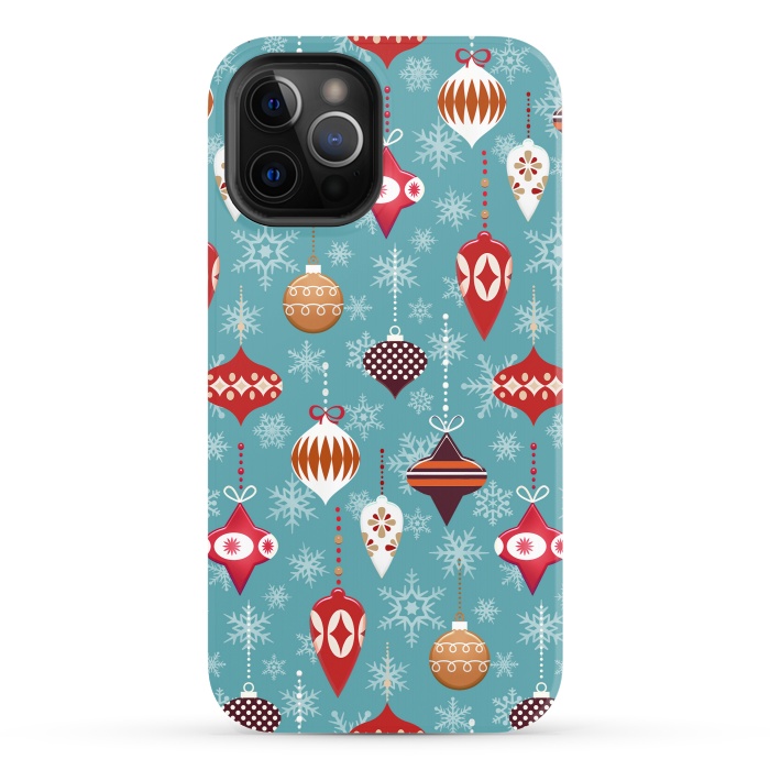 iPhone 12 Pro StrongFit Colorful decorated Christmas ornaments by Oana 
