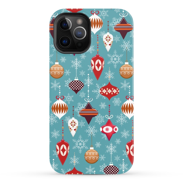 iPhone 12 Pro Max StrongFit Colorful decorated Christmas ornaments by Oana 