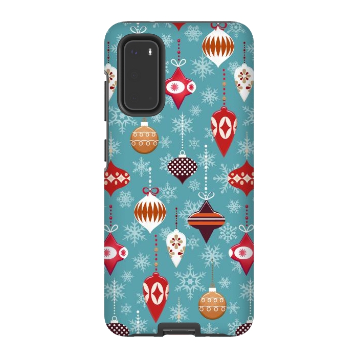 Galaxy S20 StrongFit Colorful decorated Christmas ornaments by Oana 