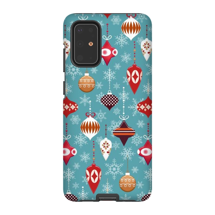 Galaxy S20 Plus StrongFit Colorful decorated Christmas ornaments by Oana 