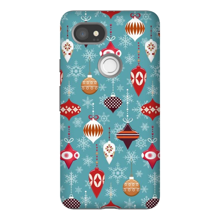 Pixel 2XL StrongFit Colorful decorated Christmas ornaments by Oana 