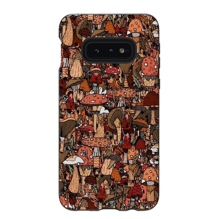 Galaxy S10e StrongFit Autumnal Mushrooms by Steve Wade (Swade)