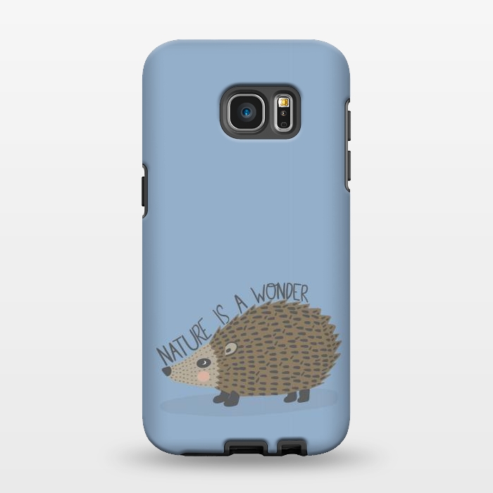 Galaxy S7 EDGE StrongFit Nature is a Wonder Hedgehog  by Edith May