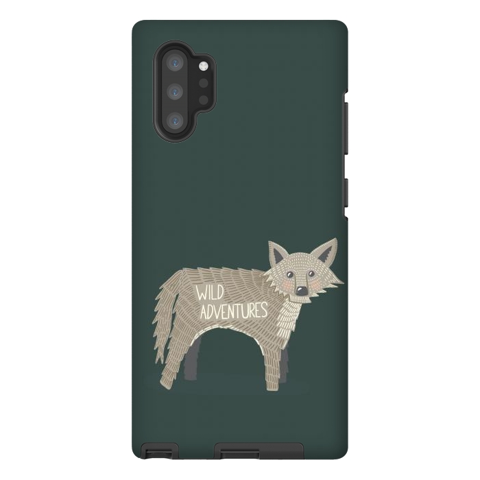 Galaxy Note 10 plus StrongFit Wild Adventures Wolf  by Edith May