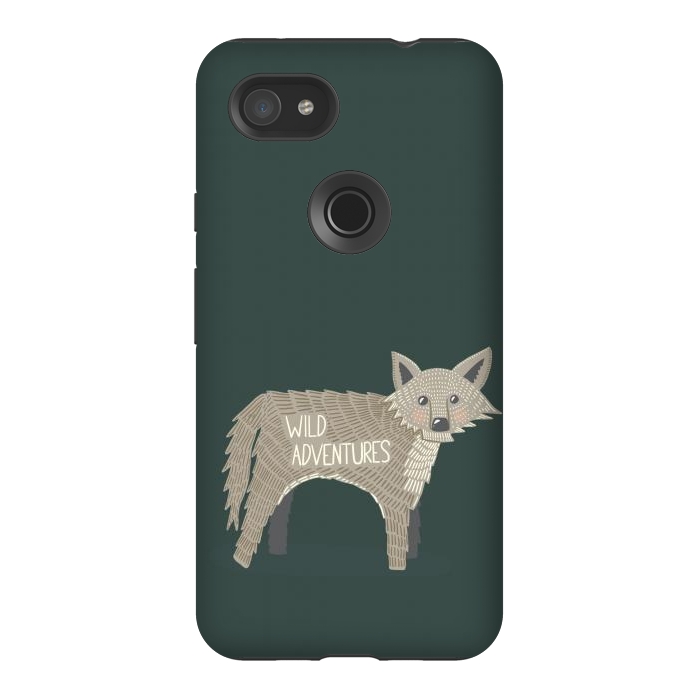 Pixel 3AXL StrongFit Wild Adventures Wolf  by Edith May