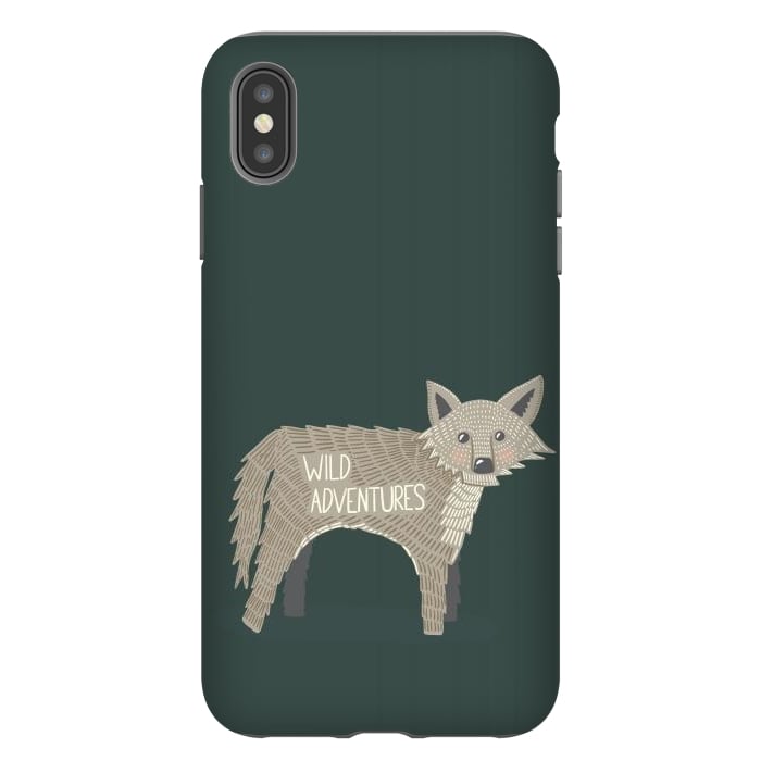 iPhone Xs Max StrongFit Wild Adventures Wolf  by Edith May