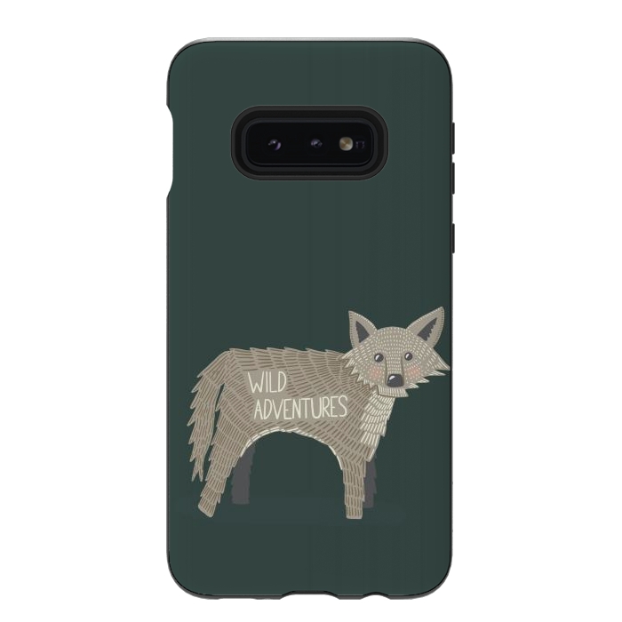Galaxy S10e StrongFit Wild Adventures Wolf  by Edith May