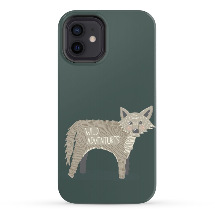 iPhone 12 StrongFit Wild Adventures Wolf  by Edith May
