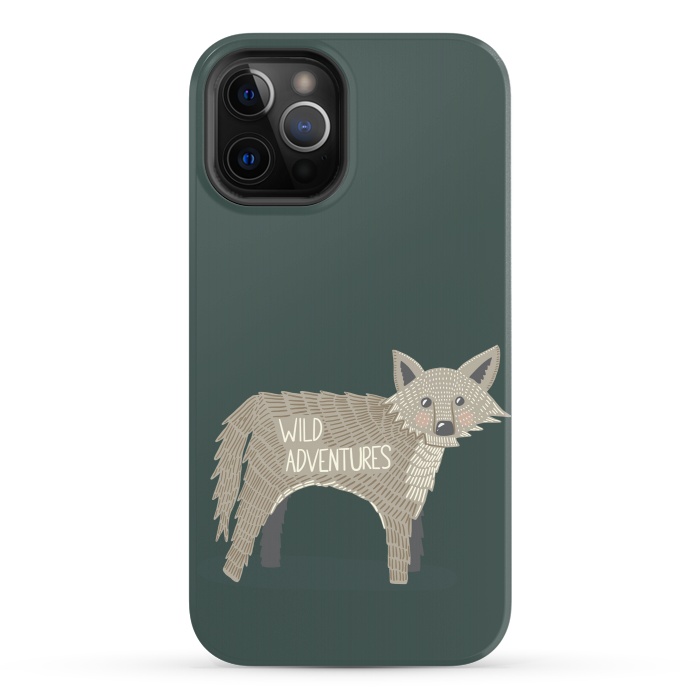 iPhone 12 Pro StrongFit Wild Adventures Wolf  by Edith May