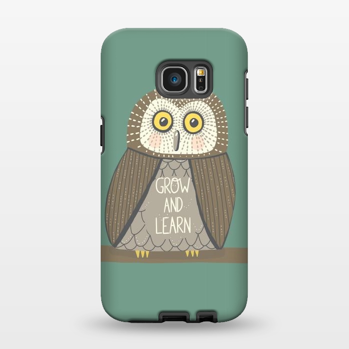 Galaxy S7 EDGE StrongFit Grow and Learn Owl  by Edith May