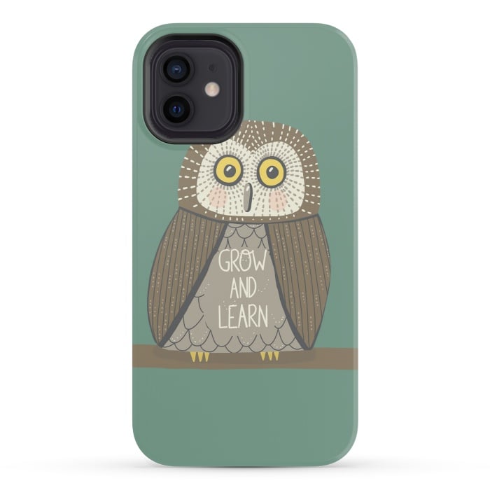 iPhone 12 mini StrongFit Grow and Learn Owl  by Edith May