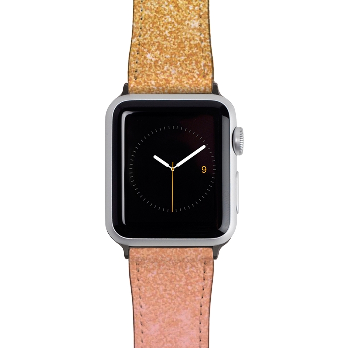 Watch 38mm / 40mm Strap PU leather Girly Gold and Pink Glitter Ombre Gradient by Julie Erin Designs
