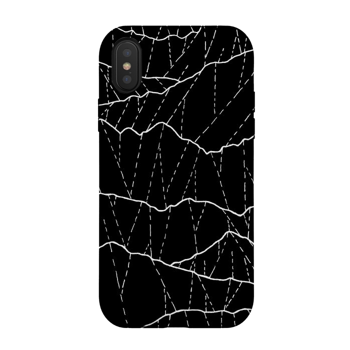 iPhone Xs / X StrongFit The white lined mountains by Steve Wade (Swade)