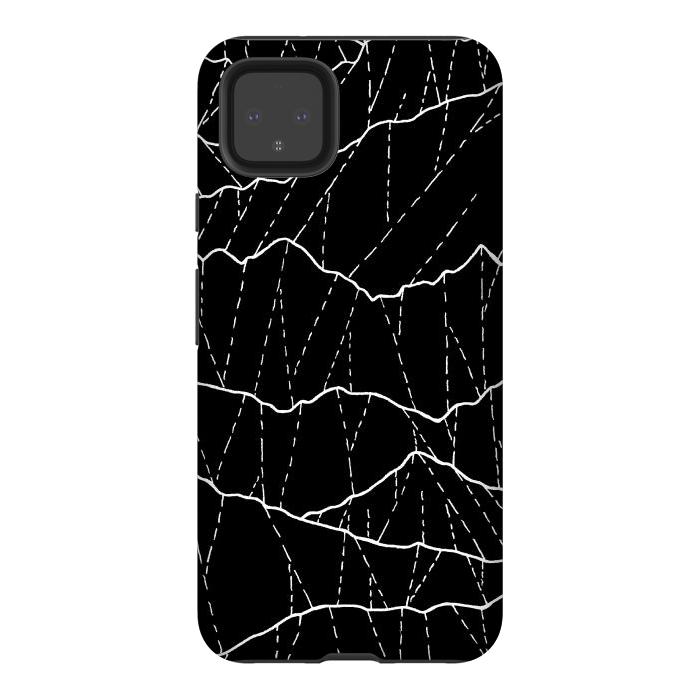 Pixel 4XL StrongFit The white lined mountains by Steve Wade (Swade)